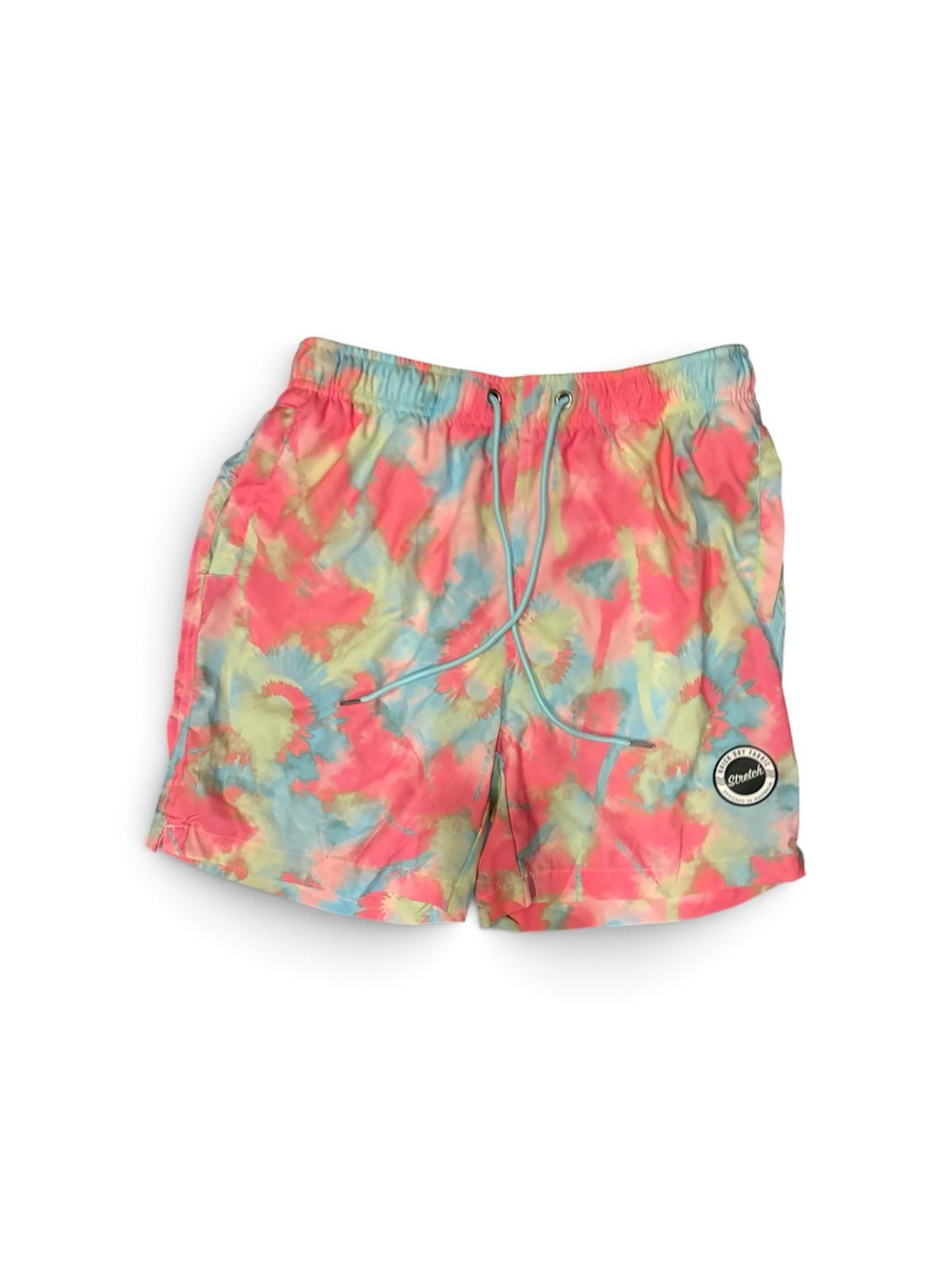 NWOT- Cove Tie-Dye Coral, Aqua & Lime Swim Shorts